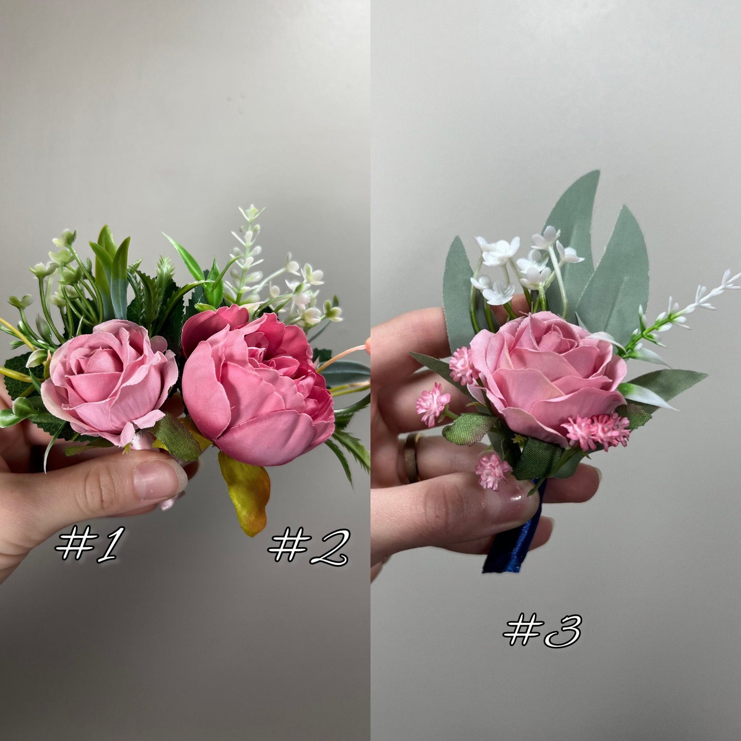 Wedding Corsage Pink Wedding Wrist Corsage Fuchsia Bridesmaids Corsage Viva Magenta Corsage Pink Boutonniere Dusty Rose Artificial Flowers