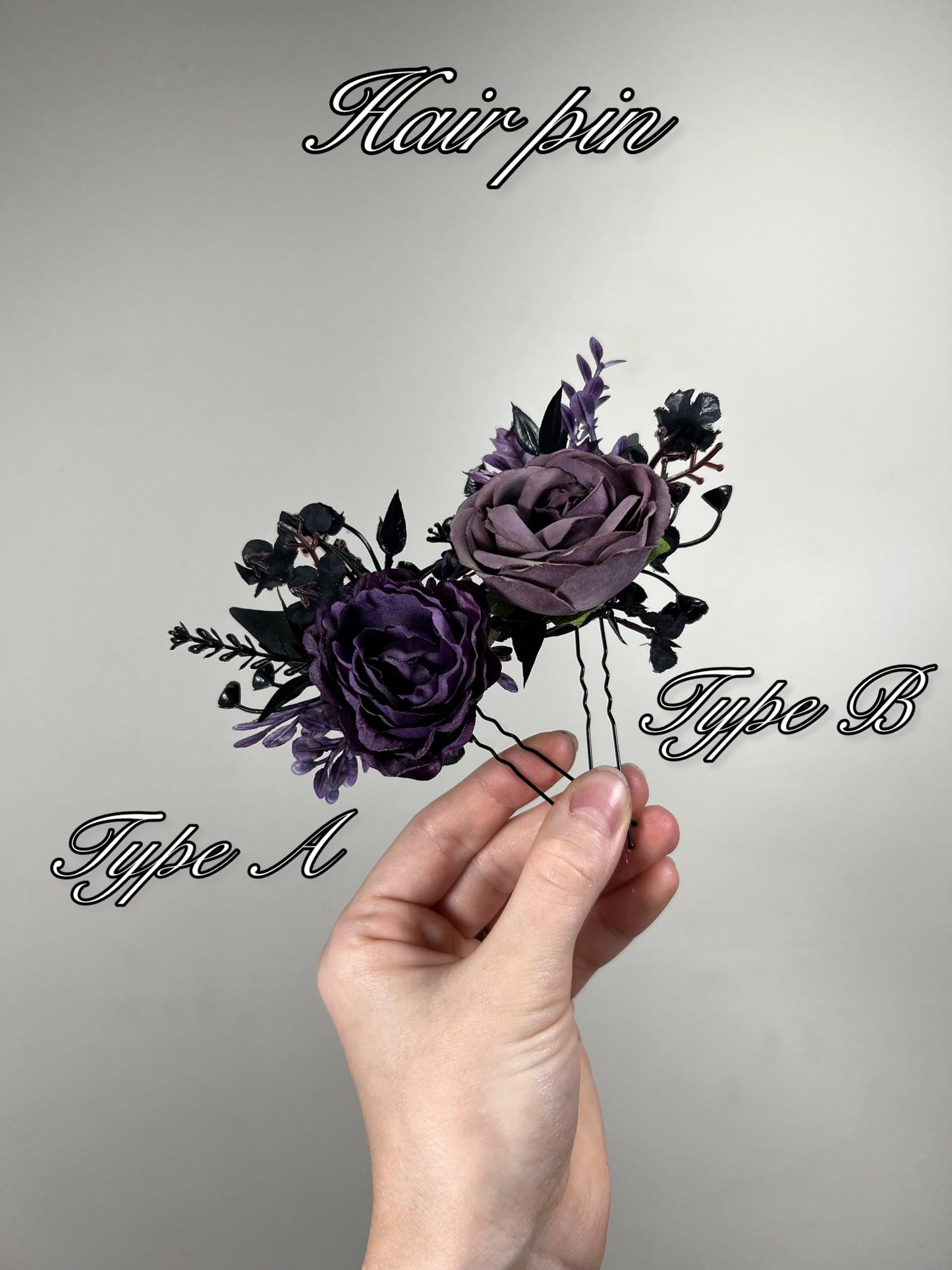 Black Purple Corsage Wedding Gothic Wrist Corsage Bridesmaids Black Plum Corsage Mom Plum Black Dark Purple Corsage Prom Artificial Flower